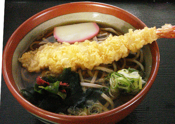 海老天ぷらそば