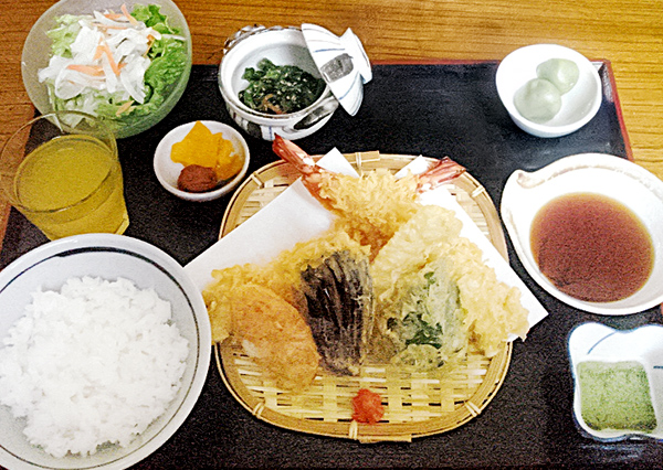海老の天ぷら盛り御膳